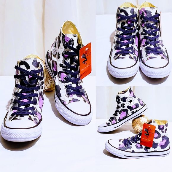 Converse Shoes - 🆕Converse All Stars Leopard Print-Hi size 8💋
